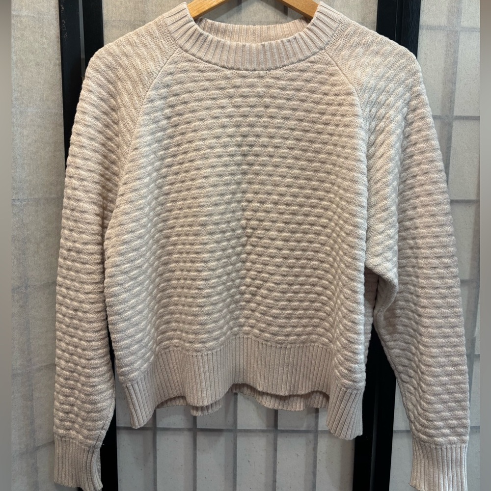LULULEMON Cashmere Blend Texture Play Knit Crew Sweater